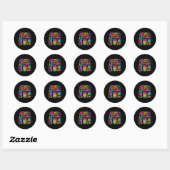 Sticker Rond 67 Days Of Coffee And Chaos Funny Quote (Feuille)
