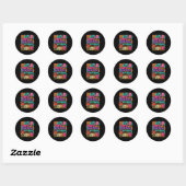 Sticker Rond 67 Days Of Coffee And Chaos Funny Quote (Feuille)