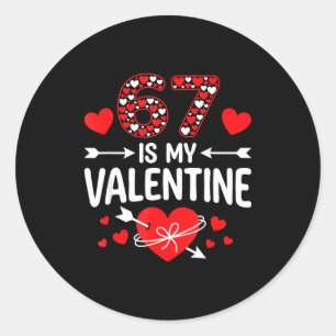 Sticker Rond 67 est mon Valentin 67 Meme de la Saint-Valentin 6