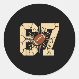 Sticker Rond 67 Football Six Seven 6 7 Mème - Drôle 6-7 Drip Am