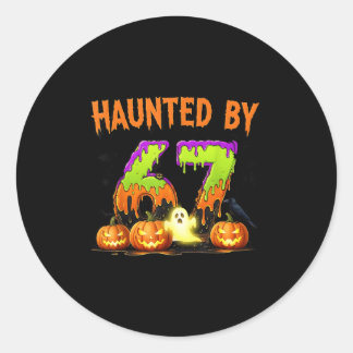 Sticker Rond 67 Funny Six Sept Gen Alpha Z Halloween 67 Haunte