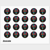 Sticker Rond 67 Glace Dégoulinante Mème Division Prof De Maths  (Feuille)
