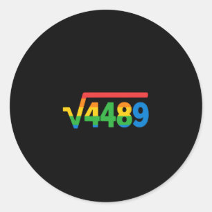 Sticker Rond 67 Glace Dégoulinante Mème Racine Carrée 4489