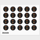 Sticker Rond 67 Halloween Costume Brainrot Enseignant 6-7 Mème (Feuille)