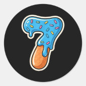 Sticker Rond 67 Halloween Costume Duo Matching Number 6 And 7 I (Devant)