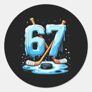 Sticker Rond 67 Hockey Crème Glacée Drip Génération Alpha Argot