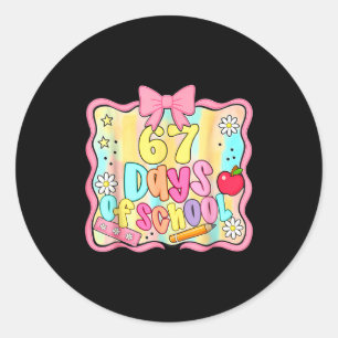 Sticker Rond 67 Jours D'école Prépa 67e Jour D'école Enseignant