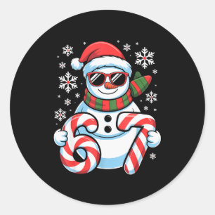 Sticker Rond 67 Meme Bonhomme de Neige Brainrot Noël Drôle Enfa