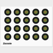 Sticker Rond 67 Mème Caché Tendance Gen Z Alpha Six Sept 6 7 (Feuille)
