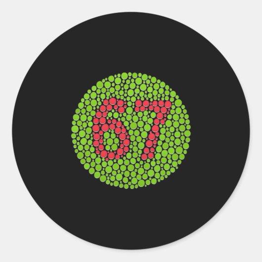 Sticker Rond 67 Mème Caché Tendance Gen Z Alpha Six Sept 6 7 (Devant)
