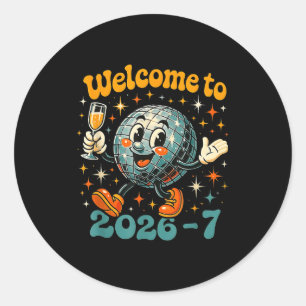 Sticker Rond 67 Meme compte à rebours Bonne année drôle numéro