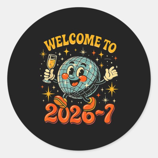 Sticker Rond 67 Meme Countdown Happy New Year Funny Drip Number (Devant)