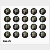Sticker Rond 67 mème de maths drôle professeur génie tableau no (Feuille)
