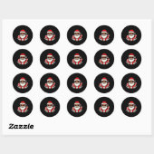 Sticker Rond 67 Meme de Noël Six Santa drôle  (Feuille)