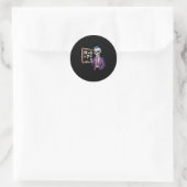 Sticker Rond 67 Mème de professeur de mathématiques Brainrot Si (Sac)