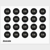 Sticker Rond 67 Meme Drôle de chimie Professeur de science Tabl (Feuille)