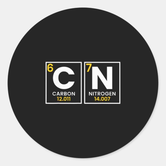 Sticker Rond 67 Meme Drôle de chimie Professeur de science Tabl (Devant)