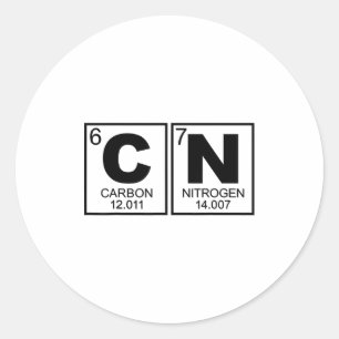 Sticker Rond 67 Meme Drôle Professeur de Sciences Tableau Pério