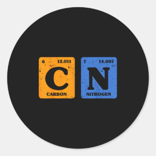 Sticker Rond 67 Meme Drôle Professeur Science Tableau Périodiqu