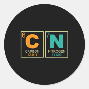 Sticker Rond 67 Meme Drôle Professeur Science Tableau Périodiqu