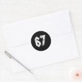 Sticker Rond 67 Meme Drôle Six Sept Meme 6 7 (Enveloppe)