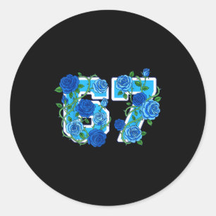 Sticker Rond 67 Mème École Fleurs Sauvages Floral Fleurs Coloré