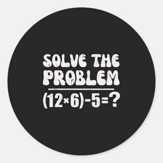 Sticker Rond 67 Meme Funny Pemdas Elementary Math Teacher Six S (Devant)