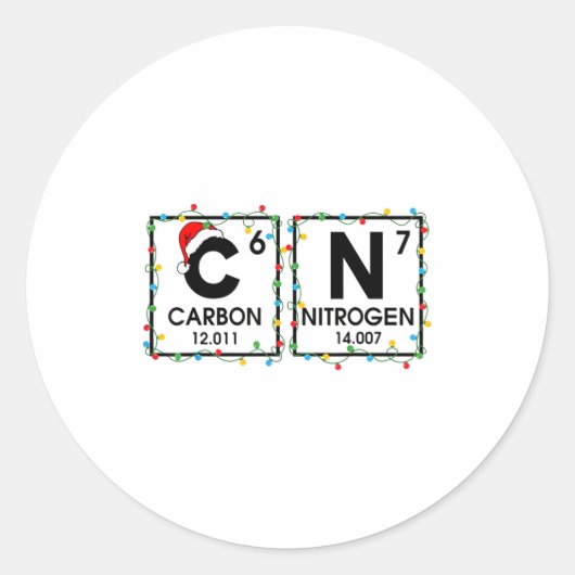 Sticker Rond 67 Meme Funny Teacher Science Periodic Table 67 Ch (Devant)