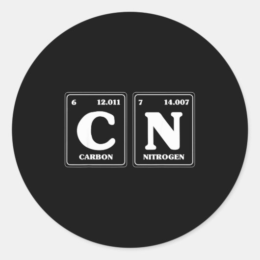 Sticker Rond 67 Meme Funny Teacher Science Periodic Table Retro (Devant)