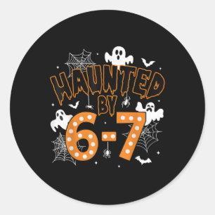 Sticker Rond 67 Meme Halloween ensorcelé – Fantôme drôle et cit
