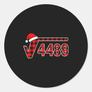 Sticker Rond 67 Meme Noël Racine Carrée 4489 Six Sept Mathémati