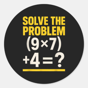 Sticker Rond 67 Meme Prof de Maths Drôle École 6-7 Pourriture C