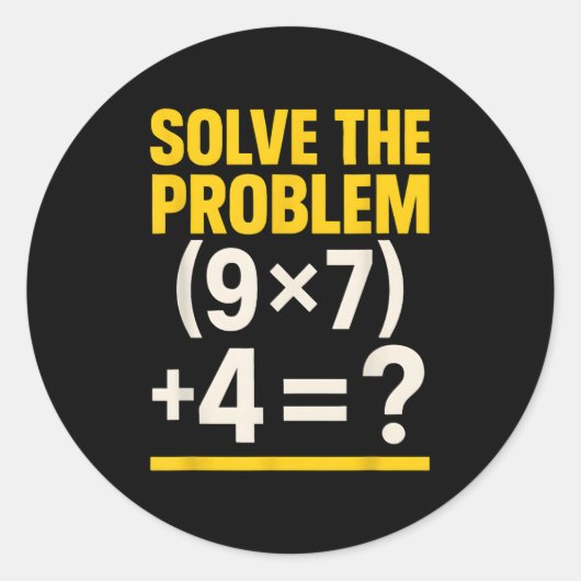Sticker Rond 67 Meme Prof de Maths Drôle École 6-7 Pourriture C (Devant)