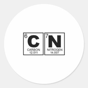Sticker Rond 67 Mème Prof de Science Drôle Tableau Périodique R