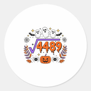 Sticker Rond 67 Meme Racine Carrée 4489 Teen Six Seven Argot Ma