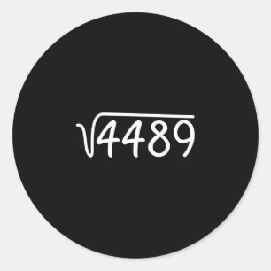 Sticker Rond 67 Meme Racine Carrée 4489 Teen Six Seven Argot Ma
