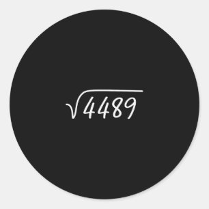 Sticker Rond 67 Meme Racine Carrée 4489 Teen Six Seven Argot Ma
