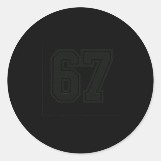 Sticker Rond 67 Meme Six Seven 6 7 Création de Meme 6 7 (Devant)