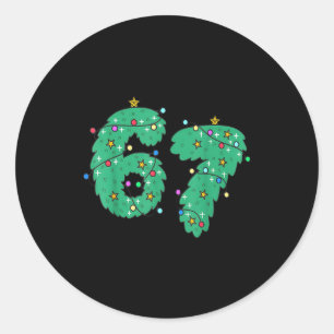 Sticker Rond 67 Meme Six Seven Pour Enfants Femmes Hommes Garço