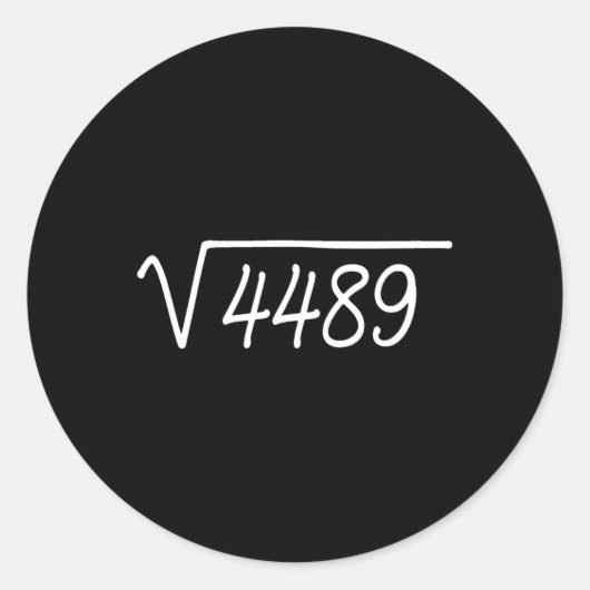 Sticker Rond 67 Meme Square Root 4489  (Devant)
