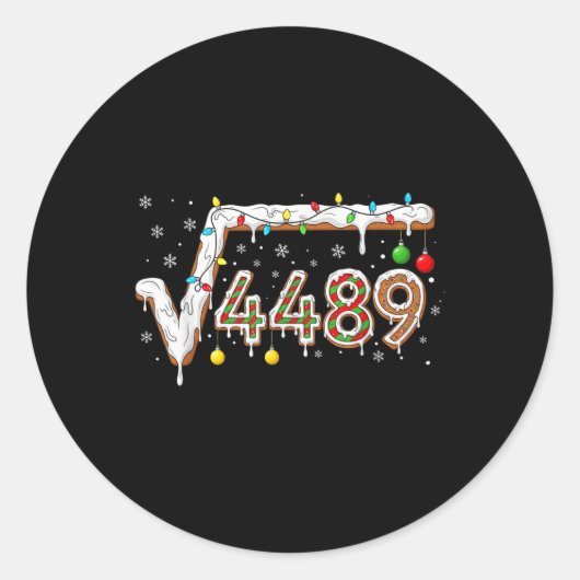 Sticker Rond 67 Meme Square Root 4489 Slang Math Teacher Funny  (Devant)