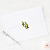 Sticker Rond 67 Meme Surprise Pickle Un Pot De Cornichons Tranc (Enveloppe)