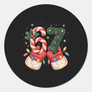 Sticker Rond 67 Noël Memes Pyjama Fêtes Génération Alpha Argot 