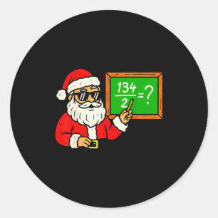 Sticker Rond 67 Noël Santa Six Sept Mème Brainrot Professeur