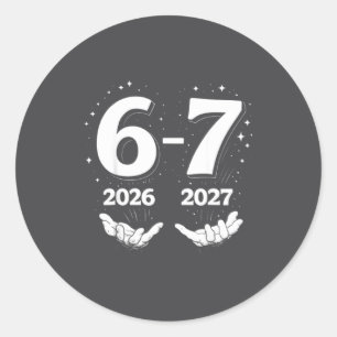 Sticker Rond 67 Nouvel An 2026 Drôles Garçons Enfants Nouvel An