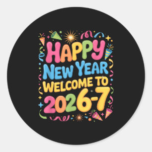 Sticker Rond 67 Nouvel An - Bonne Année 2026-7 Drôle 67