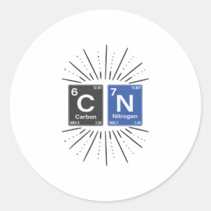 Sticker Rond 67 Science Mème Humour Chimie Nerd Tableau Périodi