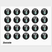 Sticker Rond 67 Sick Seven Six 6 7 Mème (Feuille)
