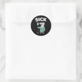 Sticker Rond 67 Sick Seven Six 6 7 Mème (Sac)