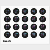 Sticker Rond 67 Six Seven 6 7 Conception de Mème Drôle 6 7 (Feuille)